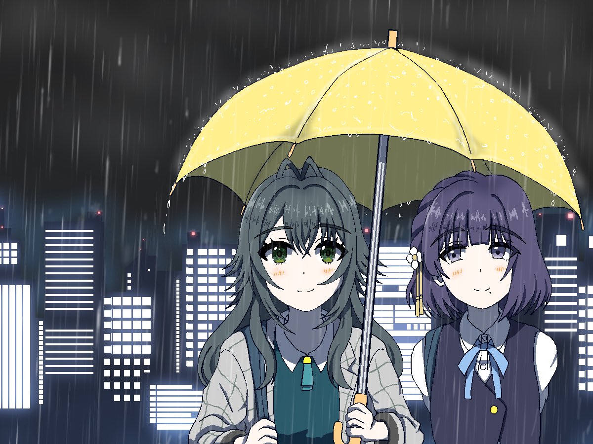 Lurinet_R's tweet photo. 手毬と美鈴　相合傘
#学マスFA https://t.co/7lpCuMzyC3