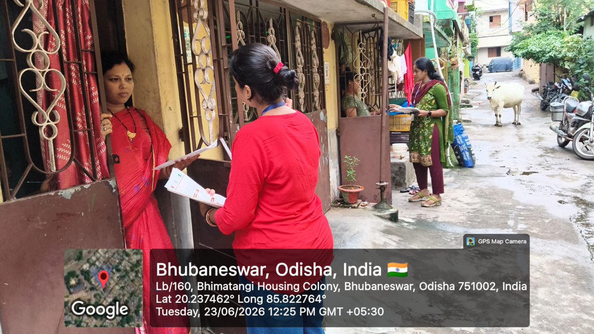 Bbsrumsu's tweet photo. IEC/BCC activities were conducted at Bhimatangi. Door-to-door awareness activities covered 60 households. Residents were sensitised on water-borne &amp; food borne diseases, safe food practices, safe drinking water, hand hygiene &amp; personal hygiene. 
#publichealth #bmc #bbsrumsu https://t.co/gYois4KzBA