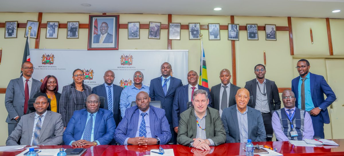 KeTreasury's tweet photo. The National Treasury today convened a  consultative meeting with representatives of the U.S. Government to advance strategic cooperation between Kenya and the United States.

​The engagement brought together Brian Rettman and Donald Keene of the U.S. Department of State; Dr. Isaiah Byegon of RMD and Head of the American desk at the National Treasury; Edward Rutere head  ICT and PwC Partner Francis Muriu and his advisory team; and other senior government officials.

​Discussions centered on deepening institutional collaboration and strengthening partnerships in areas of mutual interest.