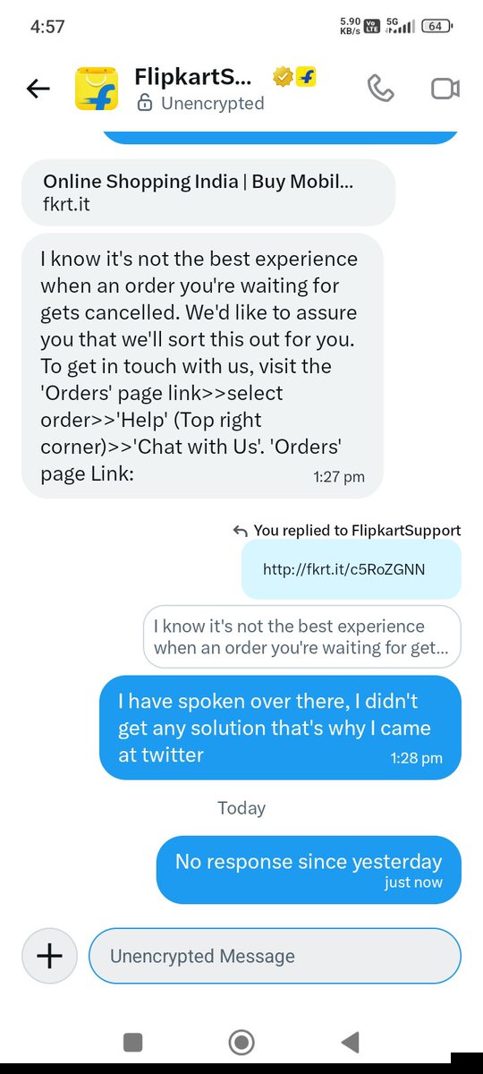 AnkitRaman10's tweet photo. Day 2 and still no response from @Flipkart despite raising a complaint yesterday. The issue remains unresolved and there has been no meaningful update from the support team. @flipkartsupport  @FlipkartStories @nch1915 https://t.co/ObcnWp9VTH