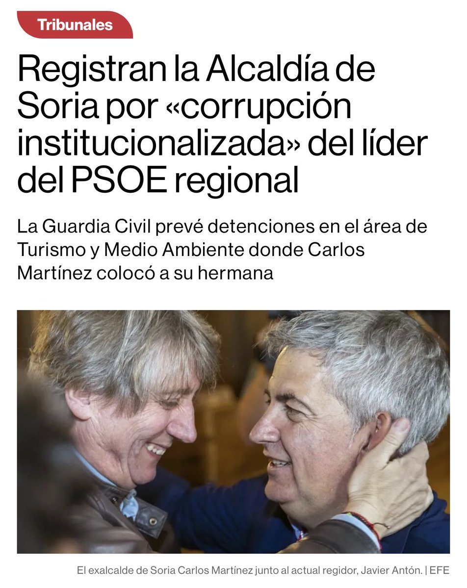 FroilLannister's tweet photo. Corrupción institucionalizada y generalizada.

Resulta que la Mercedes Milá soriana tenía al ayuntamiento en el mismo pozo de corrupción en el que suele nadar el PSOE: desde la hermana enchufada hasta delitos de organización criminal, blanqueo y malversación.

El poker típico de socialismo: nepotismo, blanqueo, organización criminal y malversación.