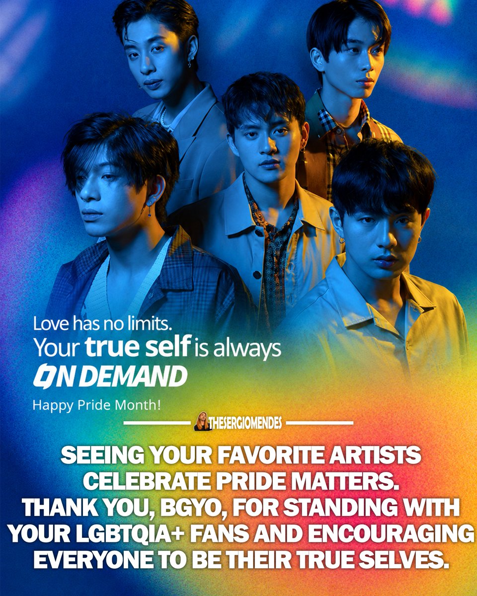 thesergiomendes's tweet photo. Love has no limits. 🌈

Shoutout to BGYO for spreading positivity and support for their LGBTQIA+ fans this Pride Month.

Tag a fellow Ace who makes this fandom a safe space! 💙 https://t.co/ftFAy2Onba