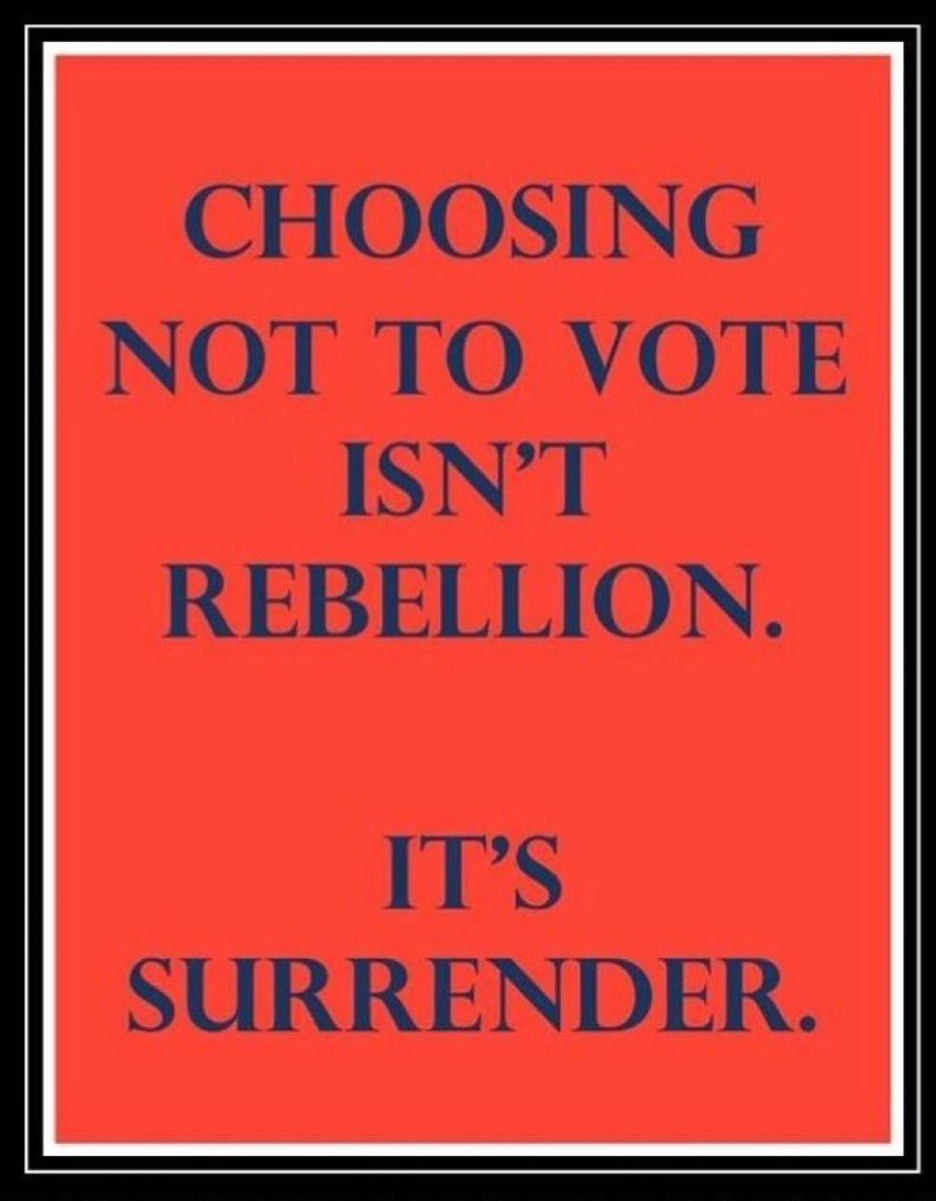 mjc5577's tweet photo. @DisavowTrump20 @filmystic I do stand w/ Americans against tyranny, but...
90 million Americans did not vote in the 2024 election. Had even half bothered to vote, they cld've tipped the scales &amp; changed the outcome. Please vote in every election you are eligible for.
Voter apathy is real &amp; it's dangerous. https://t.co/IDZOvXbok7
