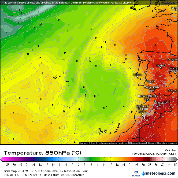tenerife_meteo's tweet photo. La meteorología siempre trae curiosidades. 

Hoy en Canarias amanece en algunos sitios con frescor y lluvias. En algunos lugares con 10 mm. 

¿Pero y si les dijera que el mismo sistema que nos está enviando humedad, frescor y lluvias es el que está 'achicharrando' al suroeste europeo?

Todo se debe a las dinámicas ciclónicas, un sistema de bajas presiones se encuentra al oeste de la Península Ibérica, su sentido de giro (al contrario de las agujas del reloj) hace que la humedad y el frescor que recoge de latitudes septentrionales lo mueva por su lado sudoccidental, permitiendo que una masa de aire marítima llegue a las Islas Canarias, mientras que a su vez, en su zona occidental envía vientos de sur en niveles medios de la troposfera, aire cálido que hace que estos días se alcancen los 40ºC en España, Portugal, Francia y Reino Unido. Una ola de calor con pocos precedentes recientes en junio. 

Y por eso la meteorología es tan apasionante, porque es capaz de concentrar contrastes en sitios no tan distantes.
