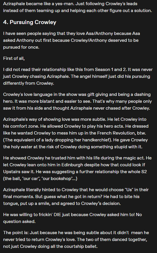 catofapocalypse's tweet photo. Title: THE FALSE NARRATIVE THE AUDIENCE WERE LED TO BELIEVE ABOUT AZIRAPHALE (1/2)

#goodomens3 #go3critical #aziraphale #ineffablehusbands https://t.co/fWuB5LjZ5J
