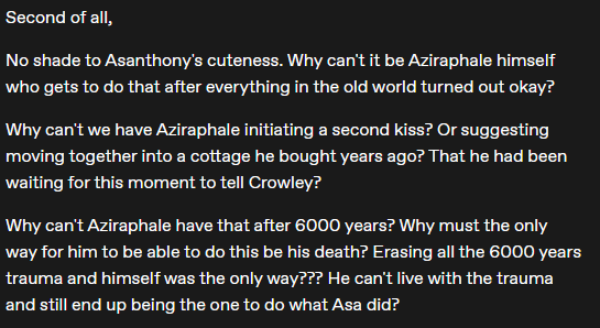 catofapocalypse's tweet photo. Title: THE FALSE NARRATIVE THE AUDIENCE WERE LED TO BELIEVE ABOUT AZIRAPHALE (1/2)

#goodomens3 #go3critical #aziraphale #ineffablehusbands https://t.co/fWuB5LjZ5J