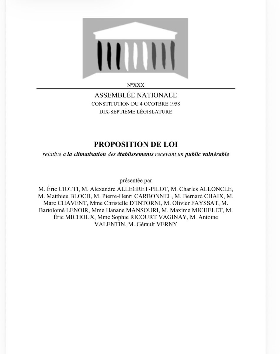 eciotti's tweet photo. Avec le @groupeudr nous déposons une proposition de loi pour rendre obligatoire la climatisation dans les écoles, collèges et lycées, établissements de santé et EHPAD. 

Il n’y a pas de fatalité. 

La France doit se moderniser et protéger les plus fragiles ! https://t.co/3y1Ix7AMP4