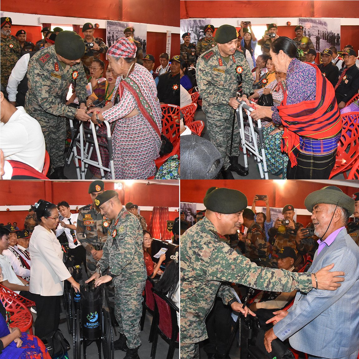 official_dgar's tweet photo. ASSAM RIFLES CONDUCTS OUTREACH DRIVE FOR VETERANS IN MOKOKCHUNG, NAGALAND

#AssamRifles conducted an Outreach Drive for Ex-Servicemen (ESM) and their dependents at Mokokchung, Nagaland on 23 Jun 2026. The event was chaired by Lt Gen Vikas Lakhera, AVSM, SM, DG Assam Rifles and attended by senior Assam Rifles officers and civil dignitaries. Around 300 ESMs and dependents from across Nagaland participated. A total of 32 grievances received in which 24 were resolved on the spot, while the remaining 08 cases were taken up for further examination and necessary action in HQ DGAR.

Free medical consultation and medicines were provided to 66 beneficiaries, and welfare guidance was extended to 30 ESMs and dependents. Veer Naris, Veer Matas and gallantry awardees were felicitated, while wheelchairs, walkers, walking sticks and hearing aids were distributed to needy veterans.

The initiative reaffirmed Assam Rifles’ steadfast commitment to the welfare of its veterans and their families. 

#CareForVeterans #ARCares #VeteransOfAR #ARESA #OutreachDrive #VeteranWelfare #ExServicemenSupport #ARESM 

@HMOIndia @adgpi @PIBHomeAffairs