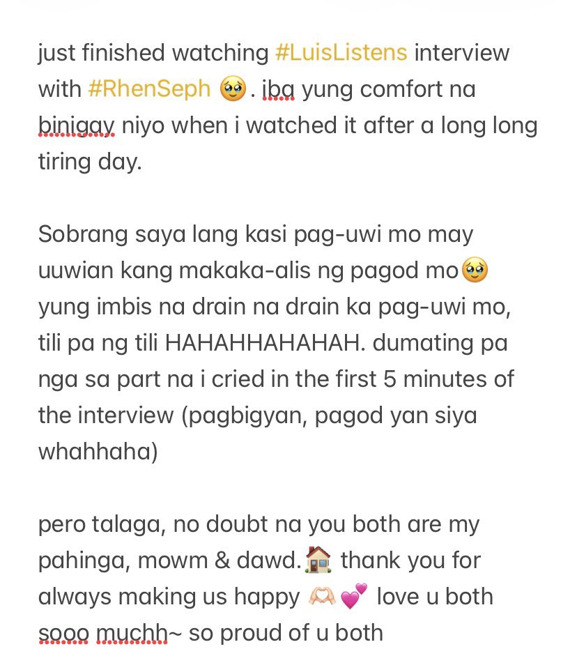 lemoniek143's tweet photo. just finished watching #LuisListen interview with #RhenSeph. iba yung comfort na binigay niyo when i watched it after a long long tiring day💕🥹

RHENSEPH AT LUIS LISTEN
#RhenSepheaksWithLuis

@realrhen @josephcmarco https://t.co/bbcoRSt0Xg