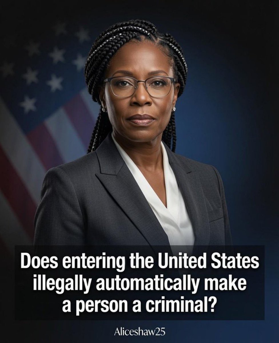 AmericaFirsa's tweet photo. Does entering the United States illegally automatically make a person a criminal? 🤔

Simple question.
What’s your answer?

My answer is yess. https://t.co/cLCdFWOr94