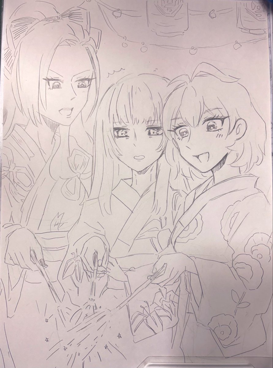 necoluka's tweet photo. #中王茶会
 ワンドロ　お題「夏」 https://t.co/9OwBl78r4Y