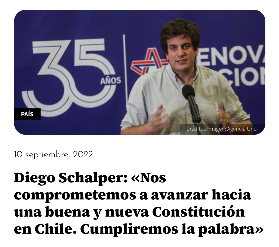 RRun_Vero's tweet photo. No olvidar que apenas ganó el RECHAZO con un 62% el lumbrera Diego Schalper corrió a firmar un nuevo proceso para cambiar nuestra Constitución https://t.co/8941KJUYWu
