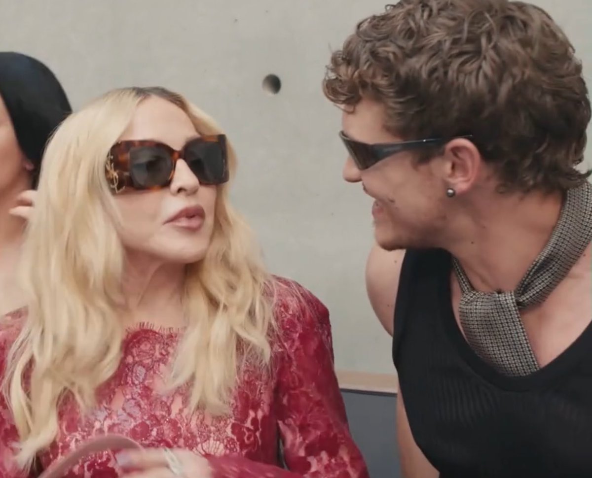 royzanov's tweet photo. Connor Storrie and Madonna for YSL https://t.co/a8oYQ191Mr