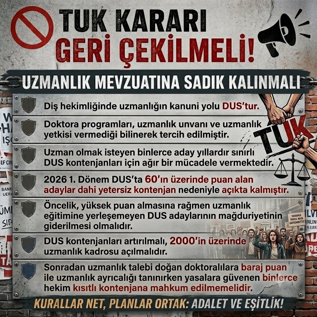 dentistaaaa's tweet photo. Doktoralılar bunun uzmanlık olmadığını bilmesine rağmen veya uzmanlık isteği olmadığı için doktora yolunu seçti.
Uzman olmak isteyen hekimler ise 15 yıldır DUS’ta kontenjan mücadelesi verdi. @RTErdogan  @profokumus_ @erolozvar @DrYerebakan @TDB_TDA 
#DUStaOrtalamaDegilSıralama https://t.co/mTXbqmf1fC