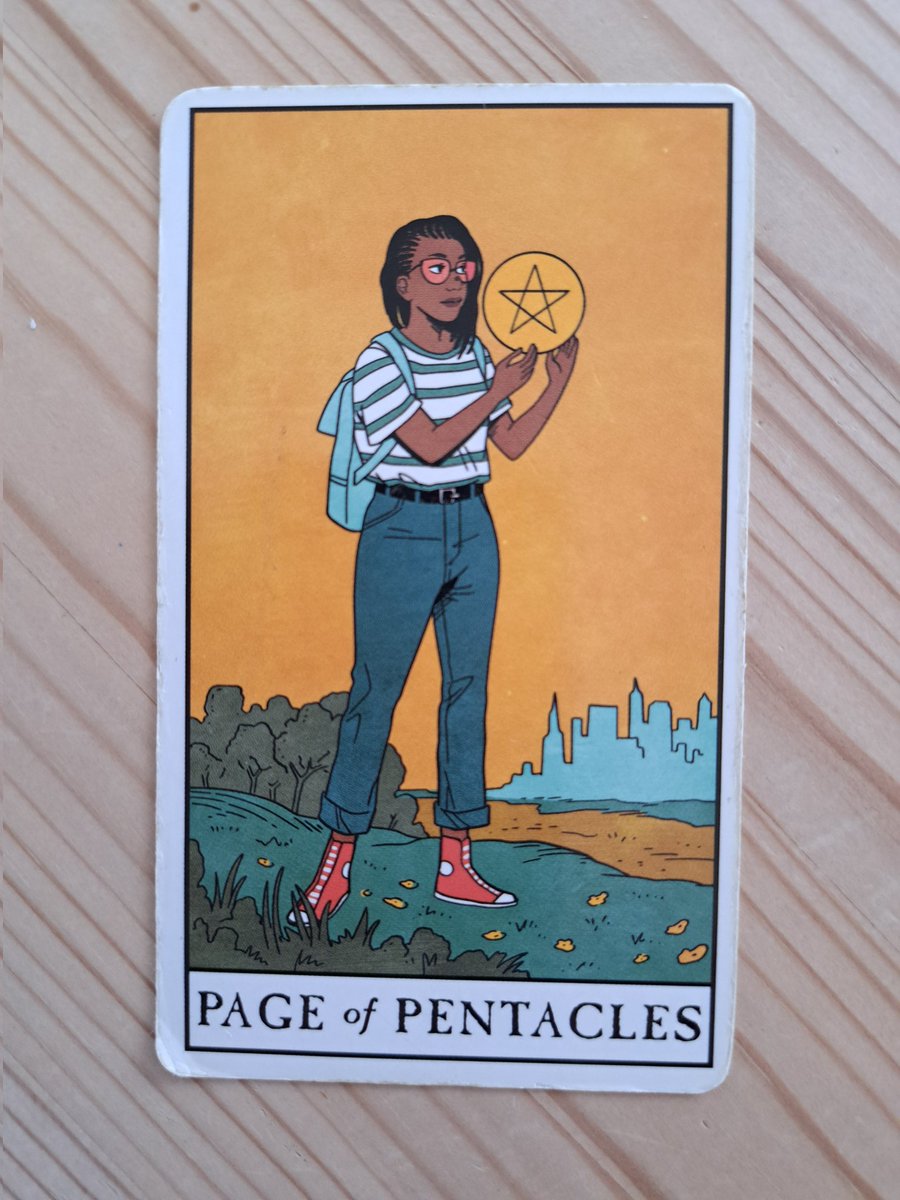 Laurajk32's tweet photo. Today's card is Page of Pentacles 

Having money gives us the keys to the world. Owing money ties us to the same life for the foreseeable future. 

#keystotheworld #money 

#tarot #tarotmessage #LauraJK32 https://t.co/Ht5423xJcR
