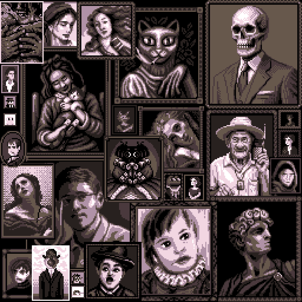 uwucreamy's tweet photo. I added some tiny pixel portraits! 🖼️💙 @basepaint_xyz https://t.co/dh8CKdmNI2