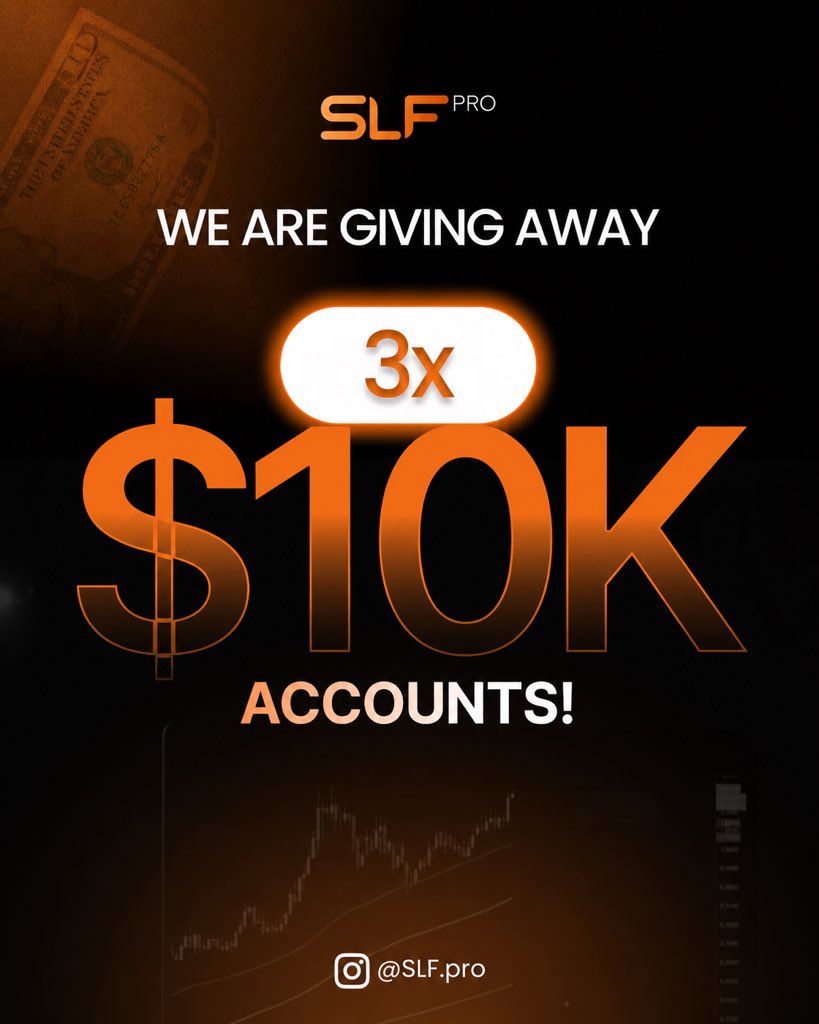 joshify01's tweet photo. 3X$10k Giveaway Alert🎁

1️⃣Follow @SLF_Pro , @SureLeverage and @Joshify001 on Twitter/X.

2️⃣Repost the latest post from both accounts
3️⃣Like both posts
4️⃣Tag 3 friends in the comments
5️⃣Join our Discord server https://t.co/ljusZlVEMX
Use code BJ40 for a 40% off all accounts
Drop proofs when done

Winners in 48hours🎉