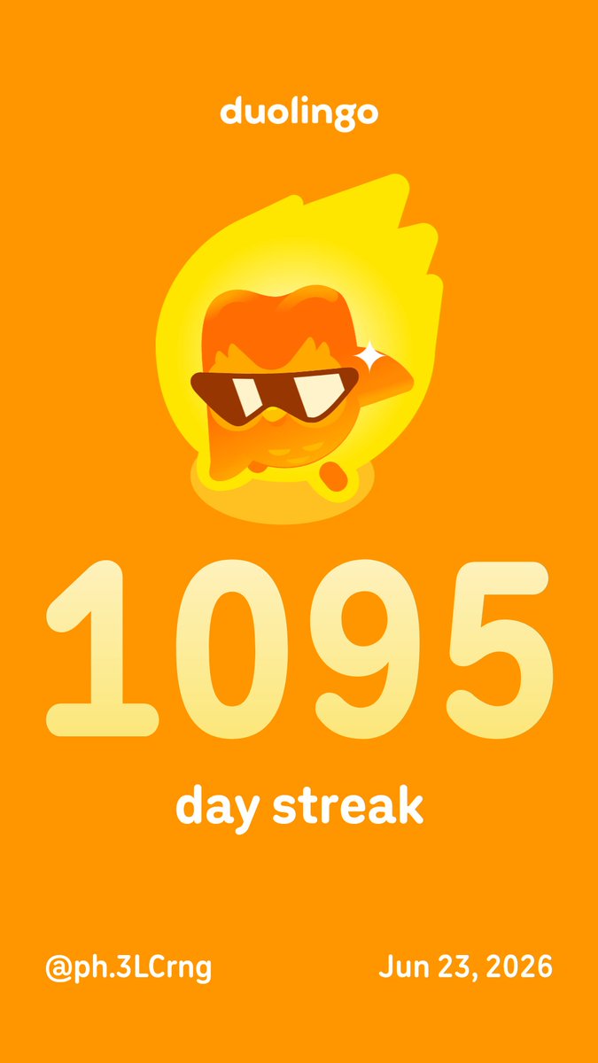 AkaTanuja's tweet photo. Just sharing my new achievement 😅😁

Learn a language with me for free! Duolingo is fun, and proven to work. Here’s my invite link: https://t.co/IVOit1Tqhk https://t.co/QZryNbXTEI