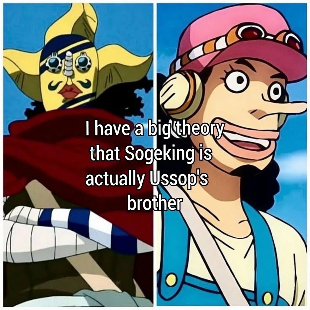 SectPatriarch's tweet photo. Sogeking identity has always been a mystery, watching One piece again brought me closer to the truth. https://t.co/4188DiBwGM