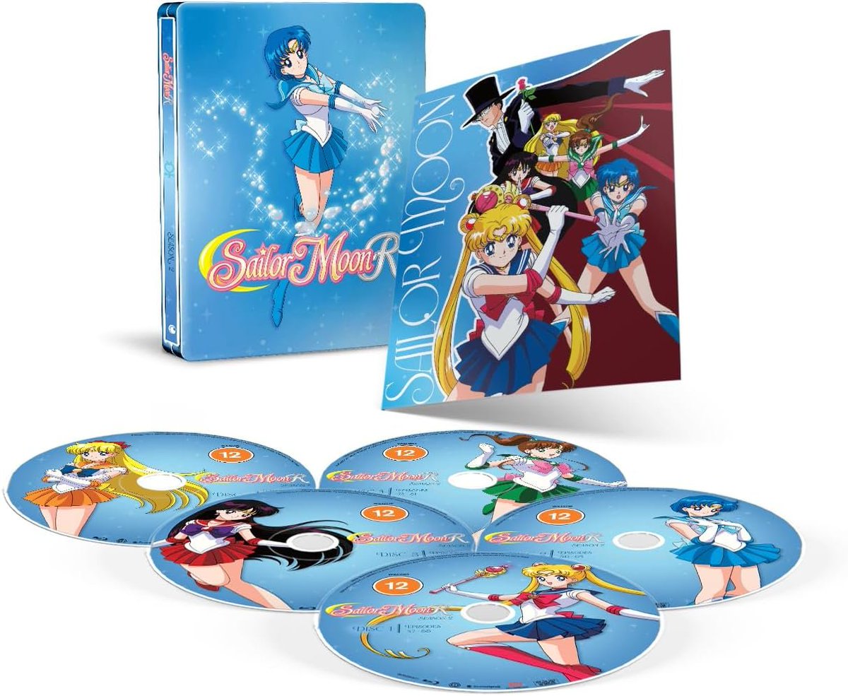 NormanicGrav's tweet photo. The Sailor Moon anime series is now finally available to pre-order on Region B UK Blu-rays, in steelbook form per season. Expect the discs to be stacked on top of each other as there's five-six in total per set.

One episode in Season 1 gave the whole set a 15 rating. https://t.co/6J5zuzblkH