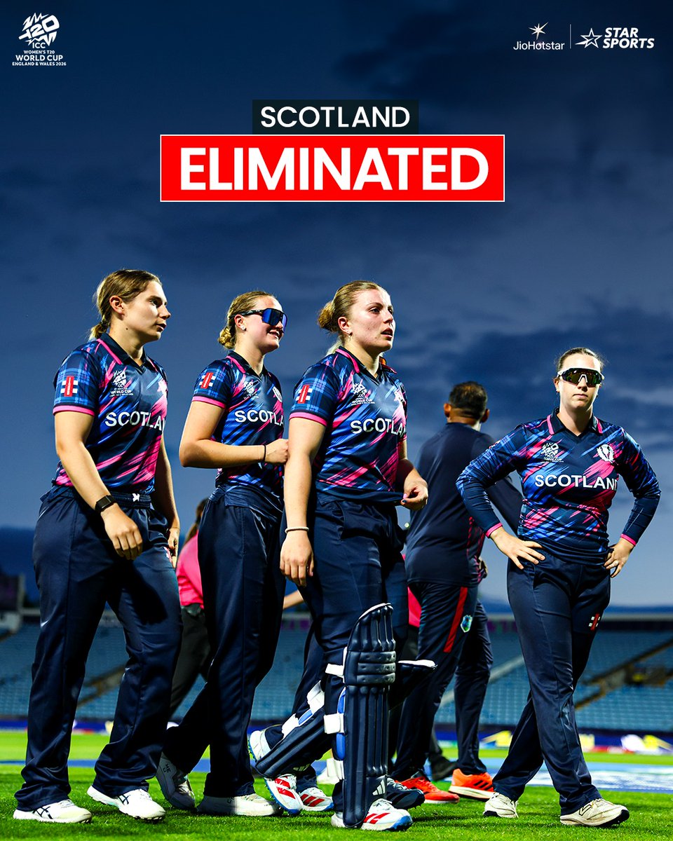 StarSportsKan's tweet photo. #T20WorldCup ಟೂರ್ನಿಯಿಂದ ಹೊರಬಿದ್ದ Scotland.💔

ಅವರ ವಿಶ್ವಕಪ್ ಜರ್ನಿ ಇಲ್ಲಿಗೆ ಮುಗಿದಿರಬಹುದು, ಆದರೆ ಅವರು ತೋರಿದ ಹಠ, ಹೋರಾಟದ ಗುಣ ಮತ್ತು ಛಲ ಎಲ್ಲರ ಮನಗೆದ್ದಿದೆ.👏

#SLvIRE https://t.co/q03wIOXVOe