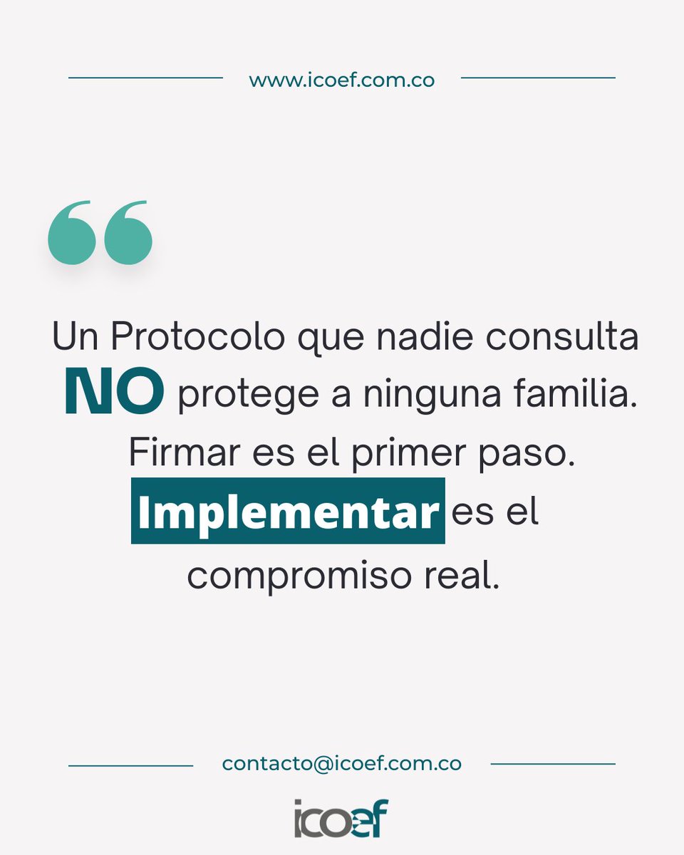 ICOEF1's tweet photo. Muchas Empresas Familiares tienen el protocolo firmado y archivado. Pero firmar es solo el primer paso.

El compromiso real está en implementarlo: en citarlo cuando hay una decisión difícil, en actualizarlo cuando la familia crece, en enseñárselo a las nuevas generaciones. https://t.co/NgEXL6Tm4S