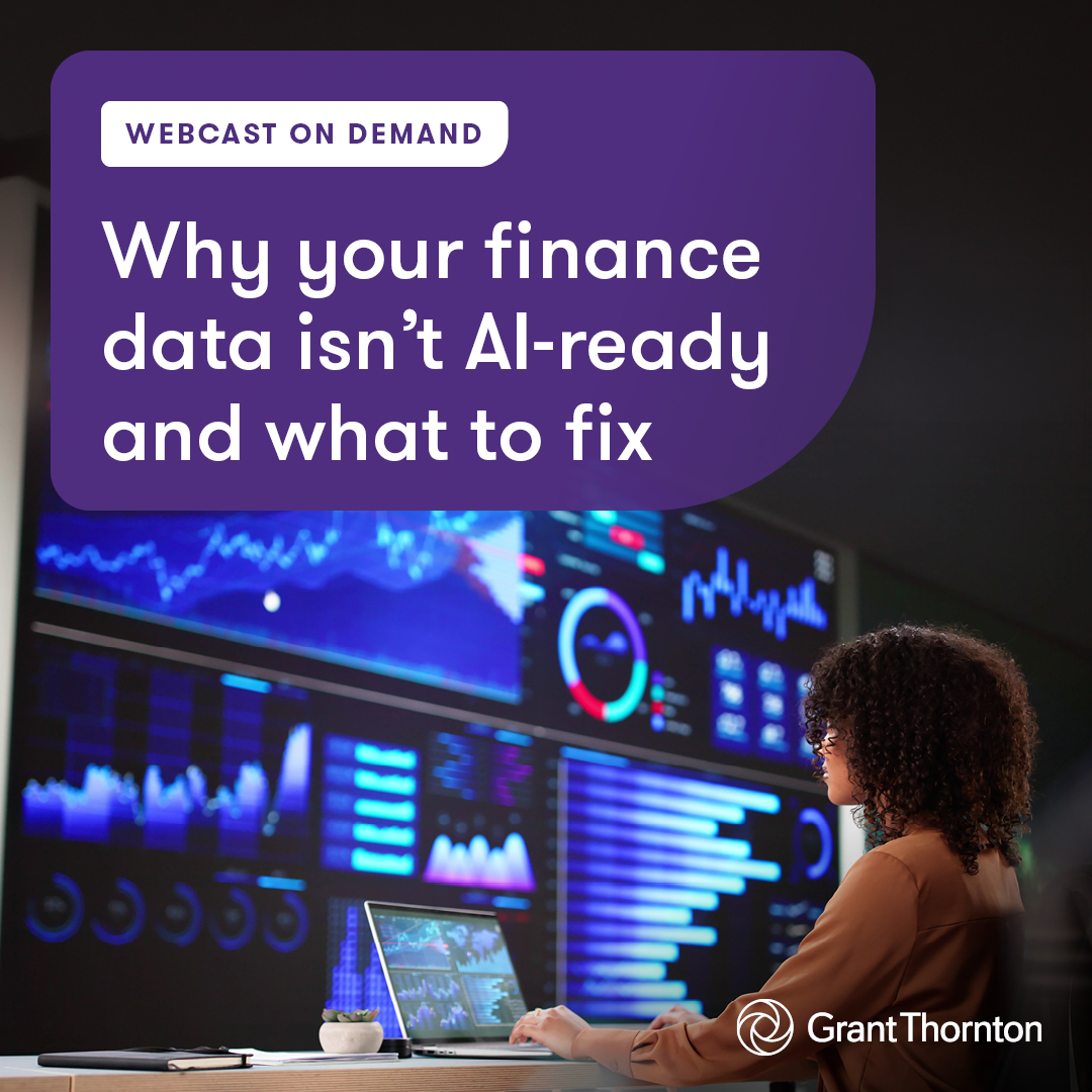 GrantThorntonUS's tweet photo. On demand: our latest Oracle #webcast.

#AI is moving fast — but finance data isn’t. Disconnected systems and fragmented reporting hold teams back. Learn how to simplify data, strengthen your foundation and scale AI.

👉 Watch the replay: https://t.co/ITlN0cjfDu

#webinar https://t.co/Mxnj0RKVoO