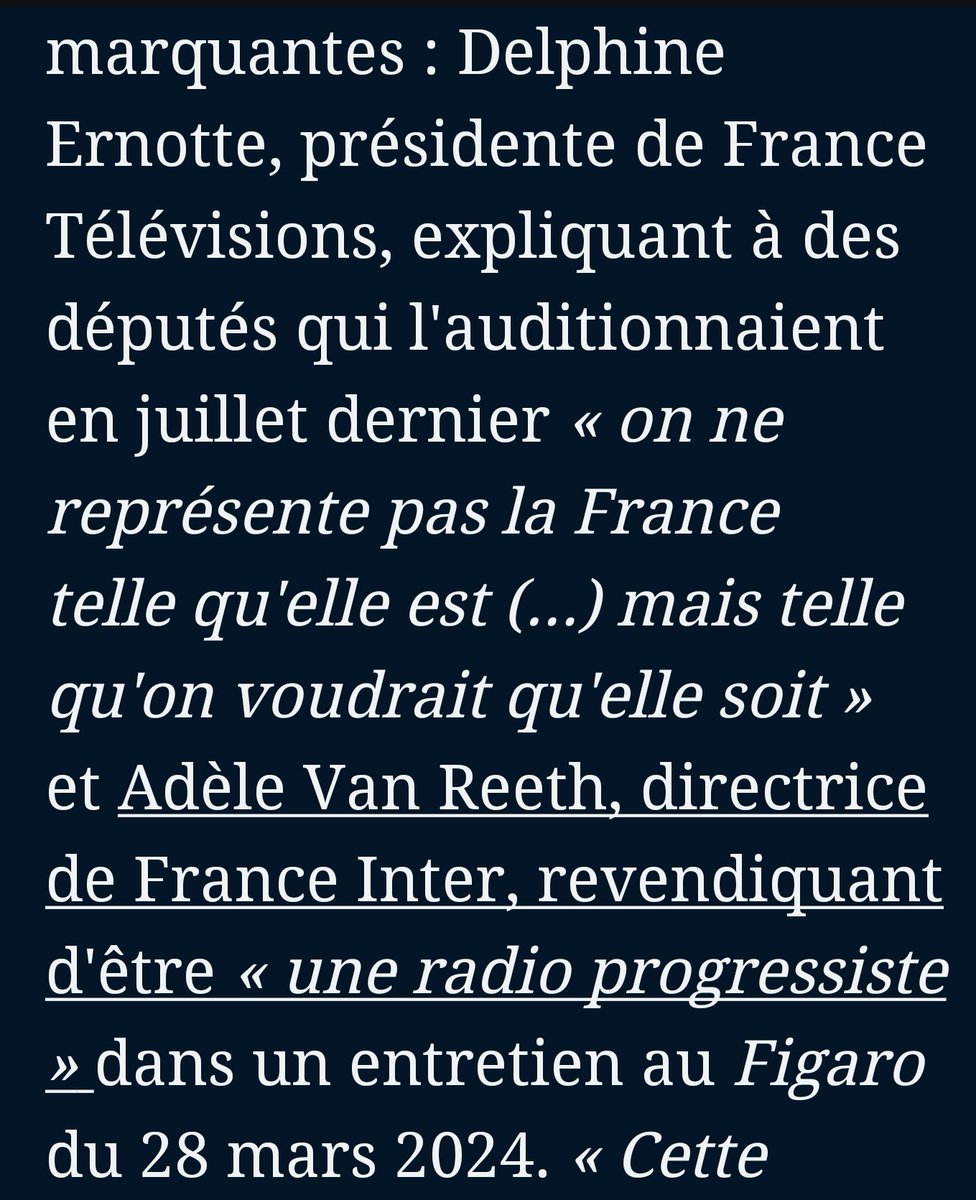 Passi_Conqueca's tweet photo. @django_unch3479 @pic_wik @GWGoldnadel @franceinter Tordre le réel à des fins idéologiques

De l'aveu même de la direction 

De rien 🤷 https://t.co/eR35Ik0XfN