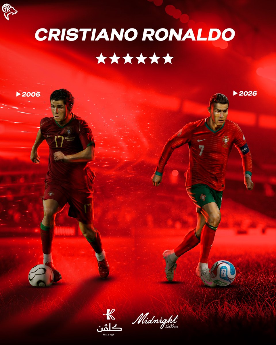CR7xWorld's tweet photo. 🚨 رقم تاريخي لا يتكرر! 🚨

🇵🇹 الاسطورة كريستيانو هو:

🌟 أصغر لاعب يسجل للبرتغال في كأس العالم بعمر 21 عاماً.

👑 وأكبر لاعب يسجل للبرتغال في كأس العالم بعمر 41 عاماً.

من أصغر هدّاف.. إلى أكبر هدّاف. التاريخ بدأ بـكريستيانو وما زال يُكتب بإسمه! 🐐 https://t.co/jH0qbwkCXy