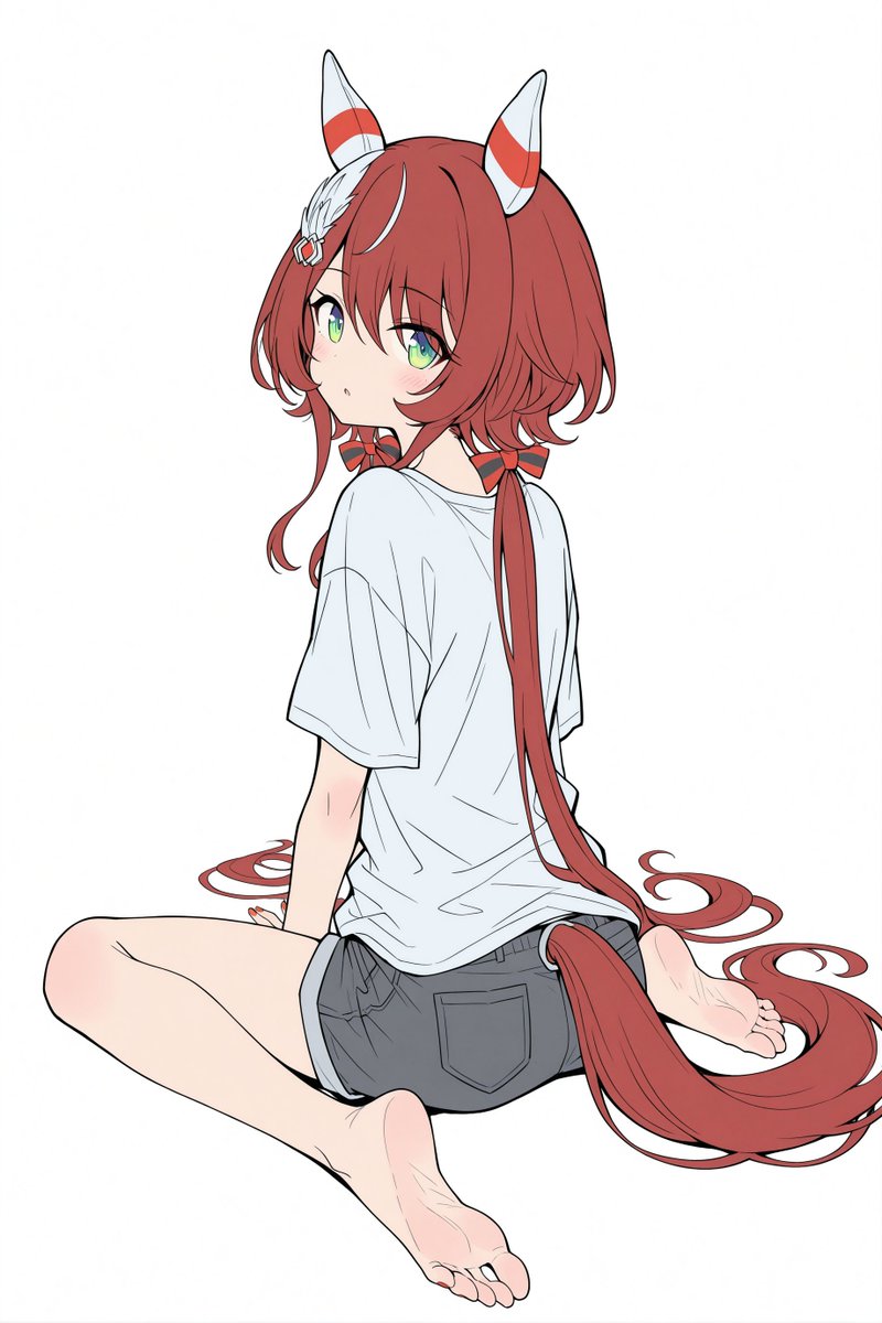 am0_ai's tweet photo. 見返り美人シオンちゃん（幼）
The glance back.
#ウマ娘 #umamusume
#ウインバリアシオン https://t.co/dk5xeEURvq