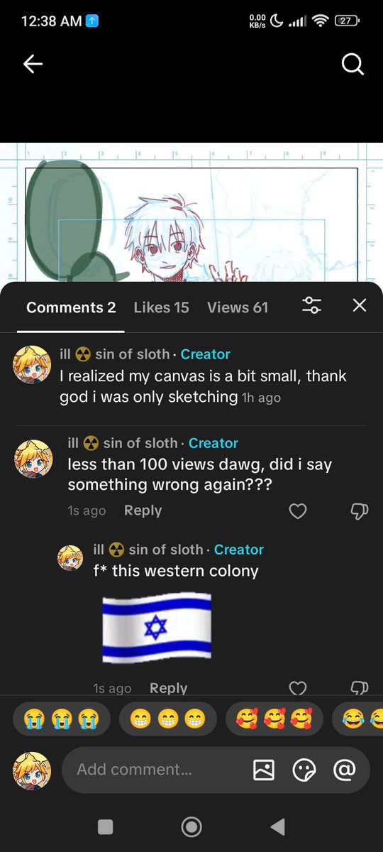 ill_sloth's tweet photo. Tiktok removed MY comments on MY own post😠 https://t.co/MbZXrlj1g5