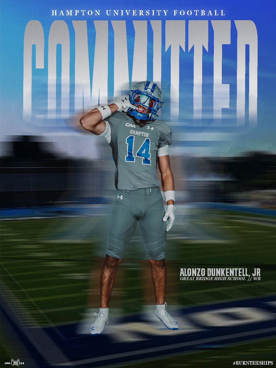 AJ_Dunkentell's tweet photo. Truly grateful to be put in this situation! I have verbally committed to Hampton. 
@VanBMalone3rd @CoachClayJ @hupirates_fb @GBHSWildcat_FB @CoachWoodJr @JReid3014 @dhglover @VaPrepsRivals https://t.co/WpoD1HWy9H