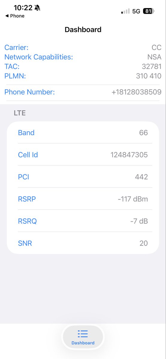 D0nPepit0's tweet photo. @PeoriaPoliceAZ Can it be? The Peoria Police Air Support is a Domestic Cyber Terrorist Organization Operative? #AeroNet #Whispercell They sure seem to be emitting detectable frequencies at me while I drive up Cave Creek, AZ Mathematically impossible cell signal metrics. Impossible to have a SNR of 20 and a RSRP of -118 And the moment I spot them, they mysteriously land in the middle of a mountain, I guess.
