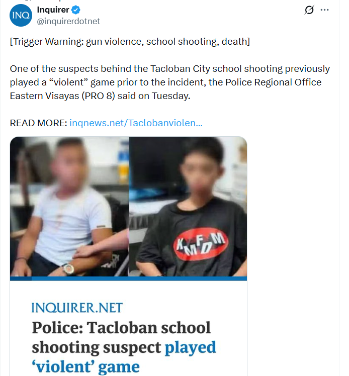 XdelaC's tweet photo. 🇵🇭 PSA

1) An appeal for PUBLIC SAFETY; please be RESPONSIBLE and INVOLVED in your children's upbringing. 

2) Another appeal for COGNITIVE SECURITY #COGSEC to guard against EXCESSIVE IMMERSION and INVASIVE ECOSYSTEMS of the online space.  

No tech, no policy replaces PARENTING! https://t.co/TKP7Asv7yR