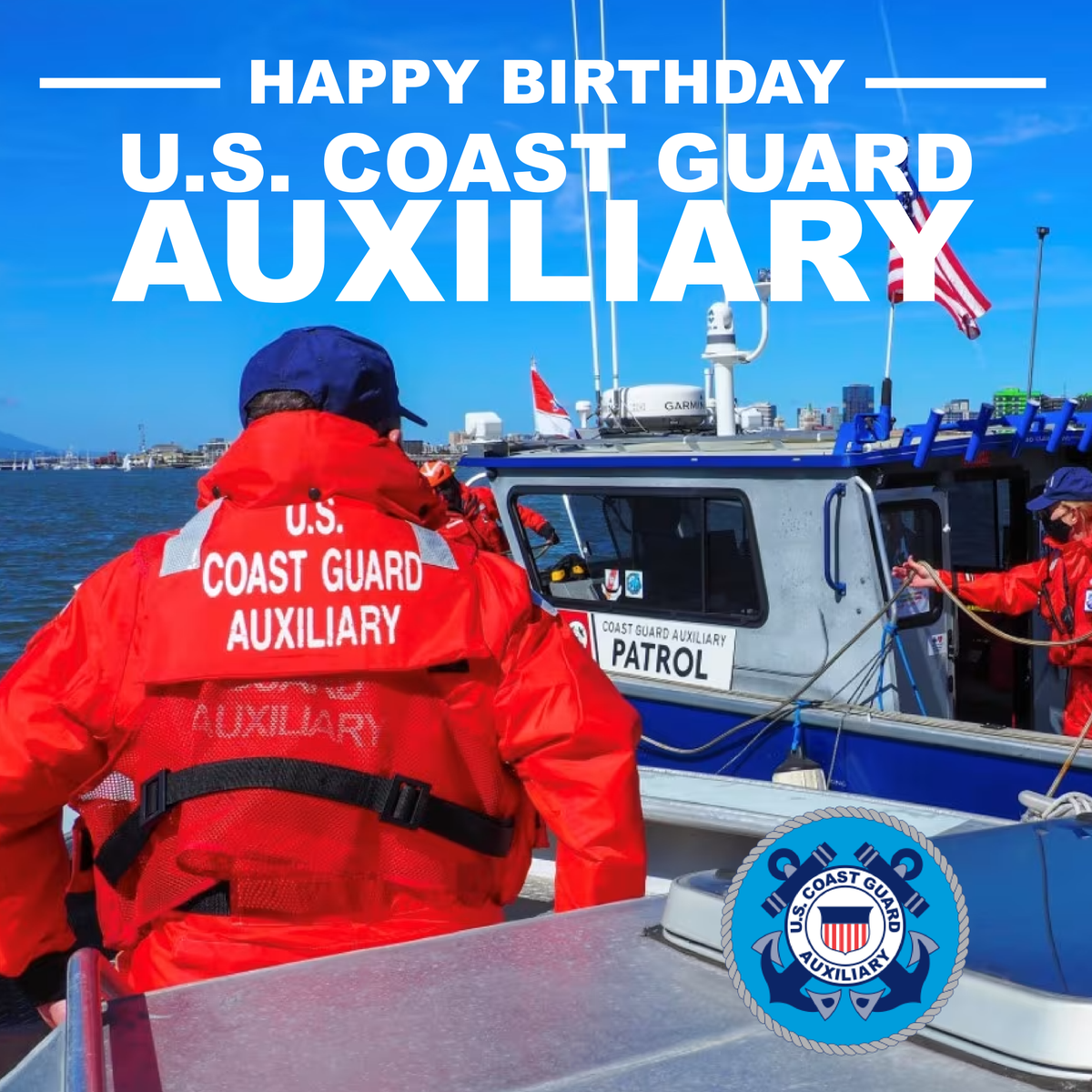 Utah_DVMA's tweet photo. Happy Birthday to the U.S. Coast Guard Auxiliary! Since 1939, dedicated volunteers have supported boating safety, public, emergency response efforts &amp; Coast Guard missions across the nation. Thank you for 87 yrs of service to our communities and waterways. #CoastGuardAuxiliary https://t.co/Mj1GQSBjxT