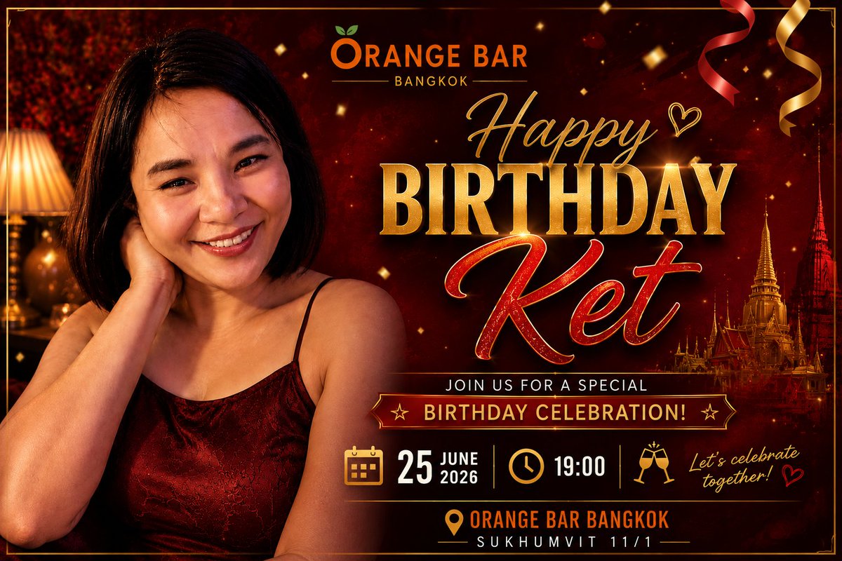 orangebarbkk's tweet photo. 🍊 Some people come for one drink...

Then they stay for the atmosphere. 😎

Join us tonight at Orange Bar Bangkok!

🎉 And don't forget: Ket's Birthday Party is happening on June 25 from 7pm. Everyone is welcome!

📍 Sukhumvit 11/1

#OrangeBarBangkok #Bangkok 🍊🎉 https://t.co/lcUmI4aVpN