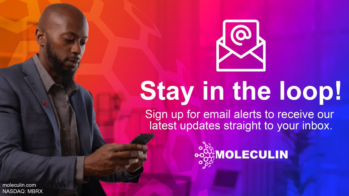 moleculinbio's tweet photo. Sign up for email alerts to receive the latest updates on clinical progress, announcements and upcoming events delivered straight to your inbox.
Don’t miss what’s ahead: https://t.co/Xrd1Qls019
$MBRX #Oncology #AML #StayInTheLoop https://t.co/HB9VuGNCKm