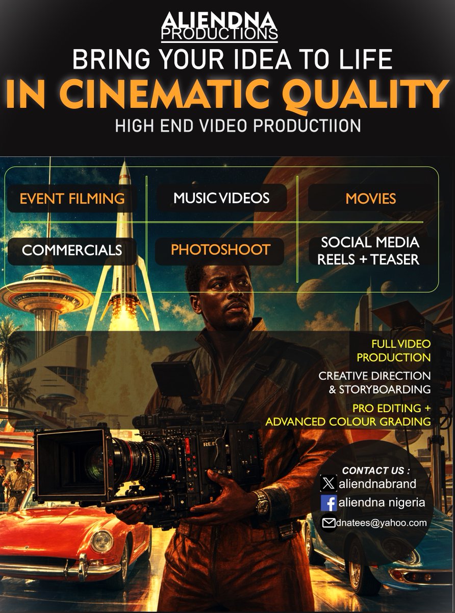 aliendnabrand's tweet photo. Shoot your Music Video, brand ads, events and more with us. Top qaulity visuals, pro skills with modern technology at the very best, all at affordable rates. Send a dm now and let's get to work. #MusicPromotion #music #musicvideo #content #viral #commercial #adverts https://t.co/behjqki3Jp