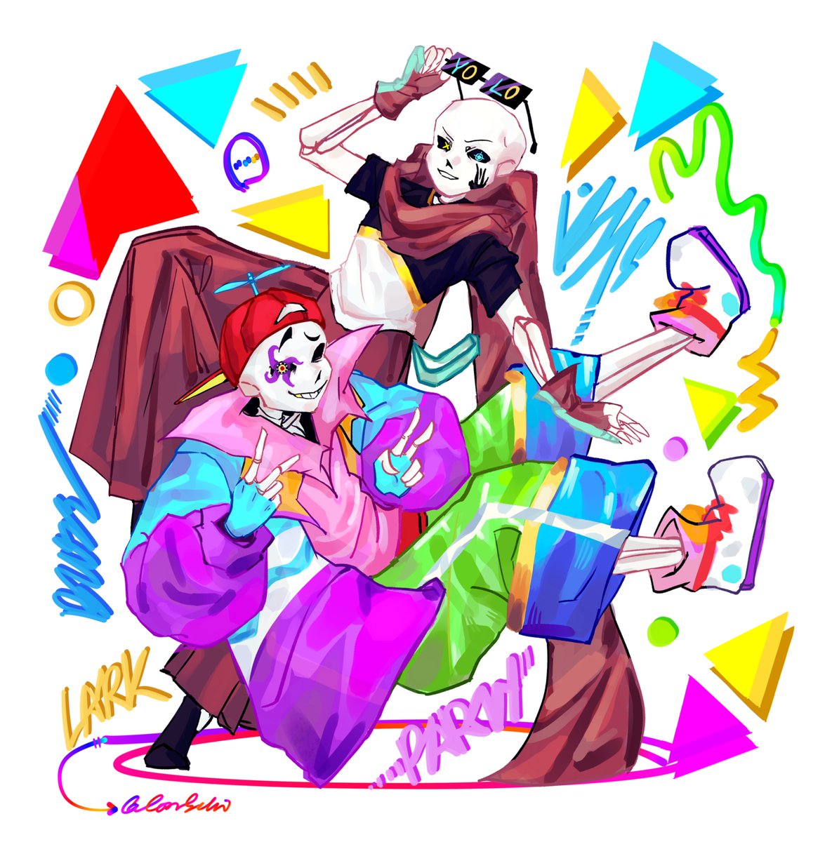 Con_Selw's tweet photo. These two colorful guys😎

#Freshsans #Inksans #UT https://t.co/Pme9Y17OBQ