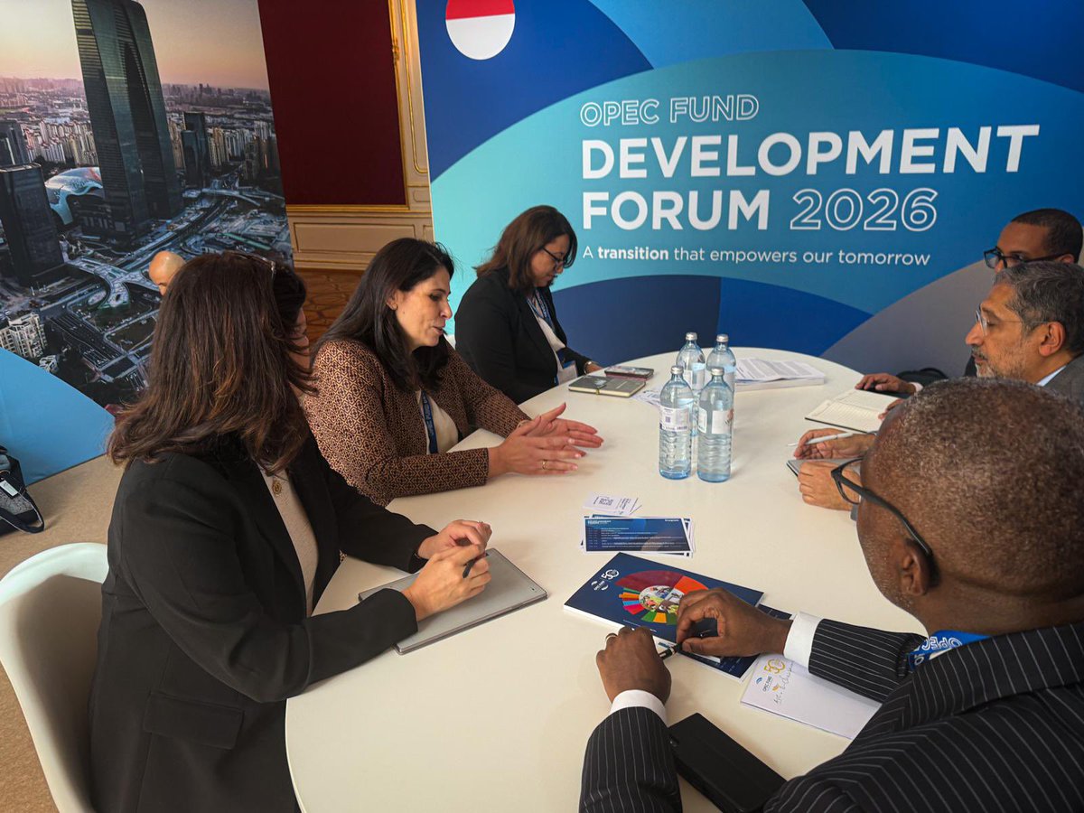 DCP_Haddadi's tweet photo. On the margins of the @TheOPECFund Forum in Vienna, I held productive talks with H.E. Mr. Abdullah Khalaf Hamad Almusaibeeh, President of @badeabank .

Our discussions focused on strengthening AU–BADEA collaboration to advance Africa's development priorities and accelerate the implementation of Agenda 2063. 

#AfricanUnion #BADEA #Agenda2063 #PartnershipsForDevelopment