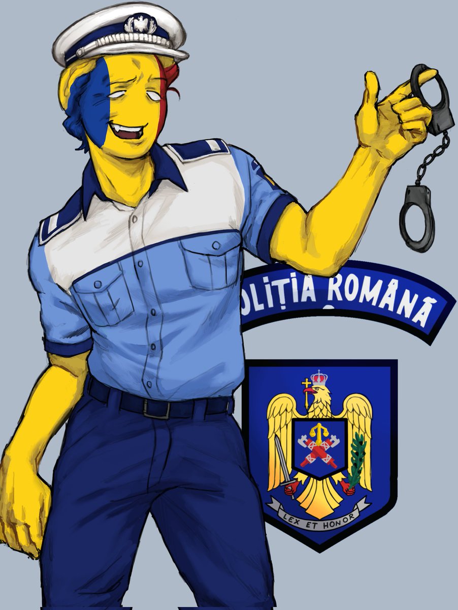 mezzan1neg1rl's tweet photo. Romania in police uniform #countryhumans #romania #countryhumansromania https://t.co/DKTigxFPUW