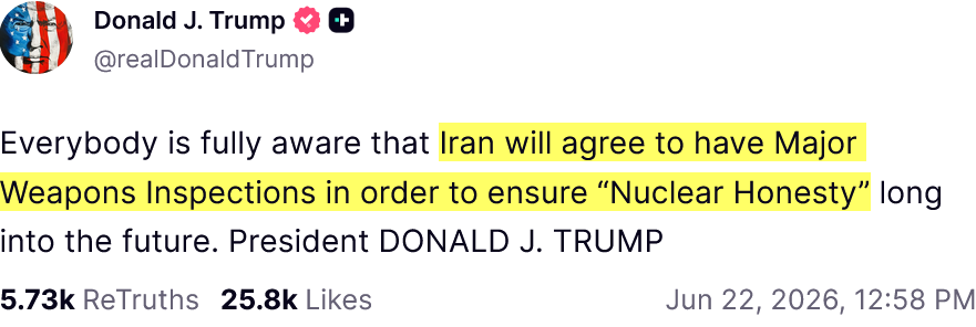 MikeZigi's tweet photo. This was the centerpiece of Obama's Iran deal

Trump abandoned the deal in 2018

He has spent a decade criticizing it

Now it's a point of pride https://t.co/VHfQkirHQ8