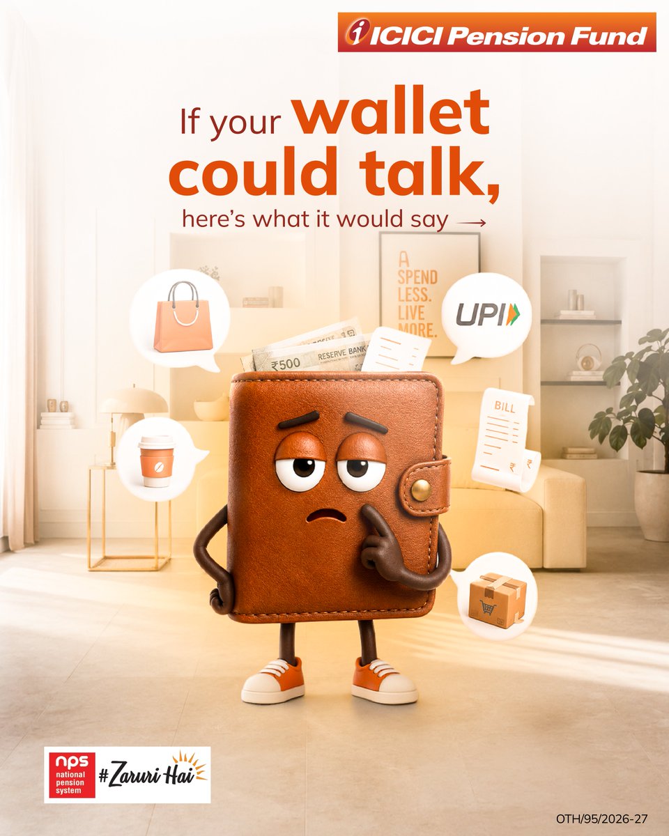 icicipension's tweet photo. If your wallet could talk, would it cheer for your choices or cry in dismay?
Invest in your tomorrow with #ICICIPensionFund #NPS. Visit now: https://t.co/4X4oiiAxyE
@ICICIBank @ICICIPruMF @PFRDAOfficial 
#retirementplanning #FutureReady #wealthcreation #earlyretirement https://t.co/g24t8sbWfG