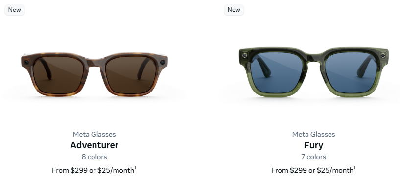 HedgeyeRetail_3's tweet photo. New entry level glasses out of Meta. Continuing to make strides in the space with form factor + future AR potential. Wouldn’t be shocked to see WRBY trade off a bit though plenty of share still to go around for the big players. $WRBY  $EL.FP $META https://t.co/kRUsT5tQS8