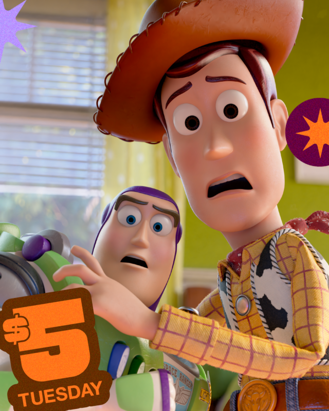evocinemas's tweet photo. We aren't toying with you. . . It's $5 TUESDAY!

Catch #ToyStory5 or any of our other films for only $5 TODAY. 🎟️: https://t.co/OjRei5MlZn https://t.co/YexONkSI1s