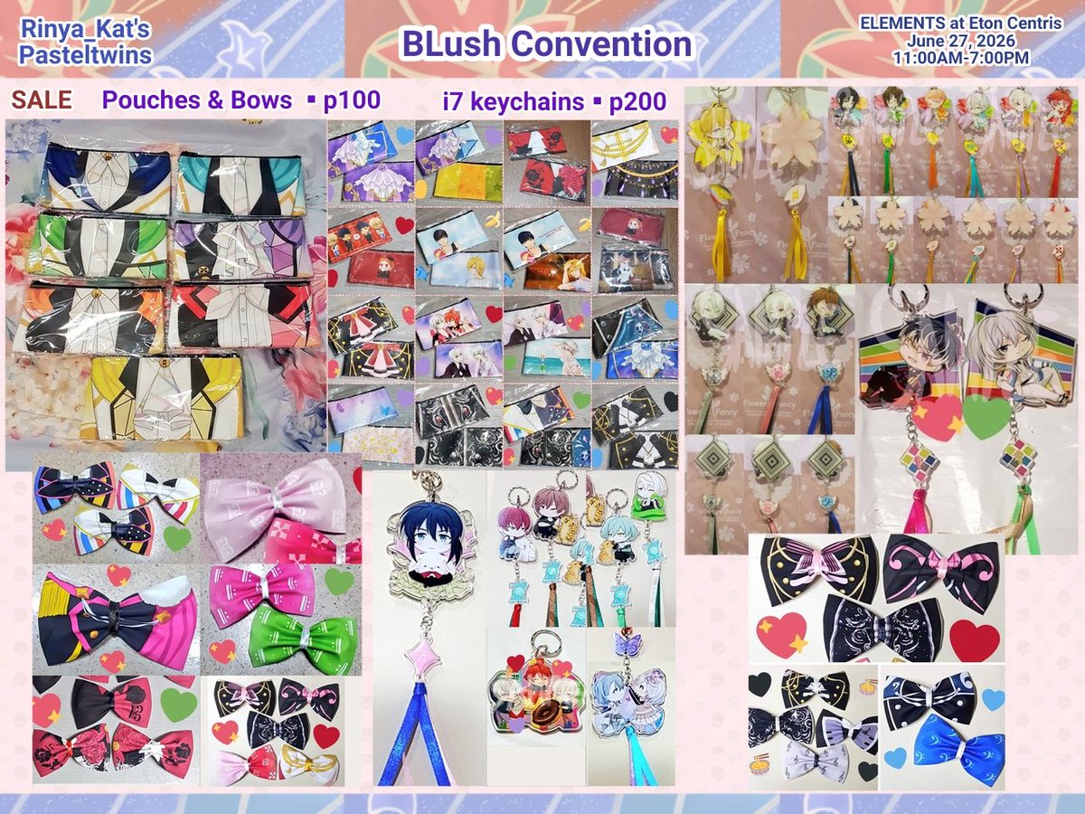 rinya_kat's tweet photo. BLush catalogue!! 🍑 (2/2)

Find us @ Starry Swords on Ice 🍆 E1-E3 (i'll be @ E2)

Mainly Hoyostuff &amp; Nukani Edmond🍑!! Some i7 sale too
New addition Faelight and Phaidei!! (Pls the pillow keychains turned out so cuteeee 😭🤲 might add Simulanka Durin Scara Fairytale here....👀) https://t.co/UnXivpleD1