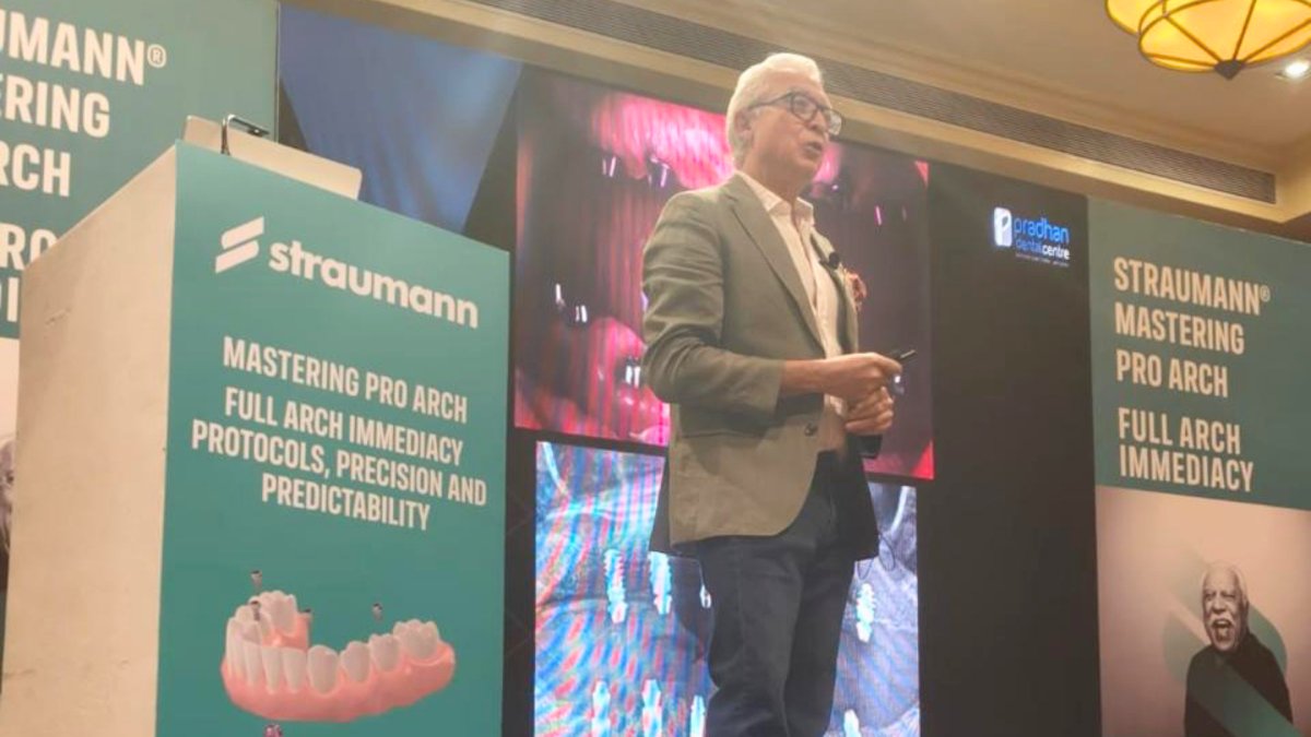 pradhandental's tweet photo. Dr. Suchetan Pradhan on stage at Straumann's Mastering Pro Arch program in Bangalore, speaking on Full Arch Immediacy: protocols, precision and predictability.
Always a privilege to share clinical experience with fellow practitioners.
#ProArch #DentalImplants #Straumann https://t.co/6DNWbP4zFs