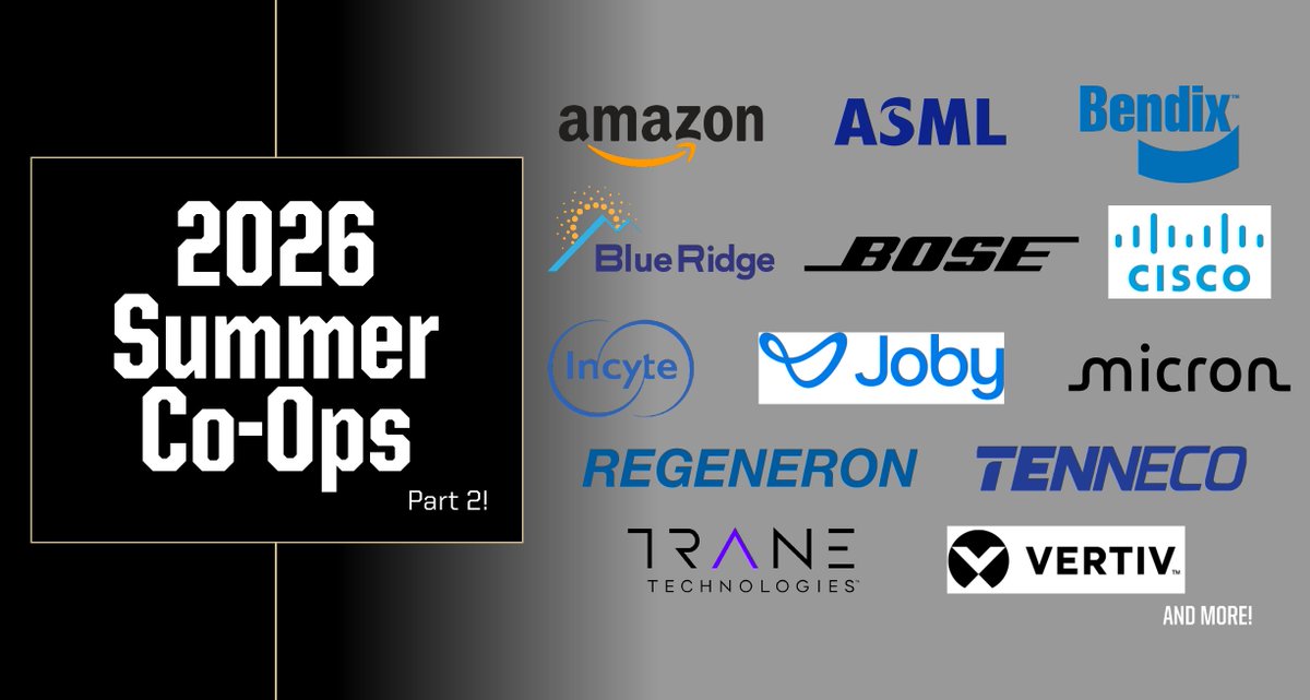 MEM_Purdue's tweet photo. Part 2 is here! Discover more leading companies where our MEM students are applying their skills and gaining real-world experience through meaningful summer co-ops.
#PurdueUniversity #EngineeringManagement #Engineering https://t.co/yrac4ErUUk