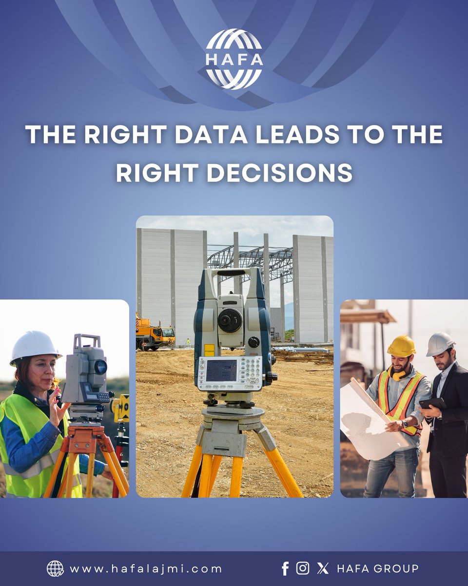 HAFA_GROUP's tweet photo. Why Accurate Surveying Is Critical Before Construction 📍

✔️ Accurate Measurements 
✔️ Better Planning 
✔️ Reduced Risks 
✔️ Fewer Delays 
✔️ Improved Efficiency

Measure Right. Build Right. 🏗️

#Surveying #Construction #HAFAGroup #Engineering #ProjectPlanning https://t.co/h2EF5GWTPa