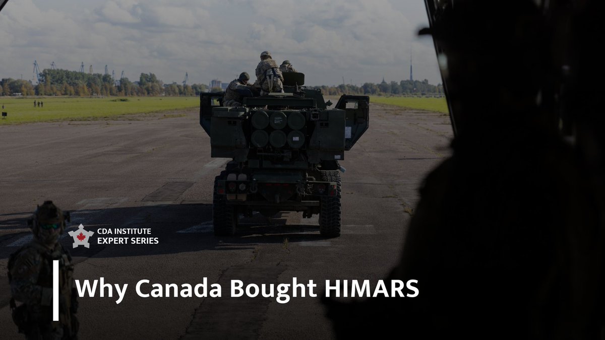 CDAInstitute's tweet photo. This week's Expert Series: Colonel (Ret'd) Stéphane Boucher, President of the Royal Canadian Artillery Association, explains why Canada is reintroducing long-range rocket artillery now and how #HIMARS fits into the Canadian Army’s modernization plan. https://t.co/JqMPB8fOFJ https://t.co/gMVjtUAViH